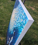 Original art for sale at UGallery.com | Enlighted by Diana Elena Chelaru | $900 | acrylic painting | 36' h x 24' w | thumbnail 2