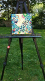 Original art for sale at UGallery.com | Floral Tapestry by Diana Elena Chelaru | $350 | acrylic painting | 8' h x 8' w | thumbnail 3