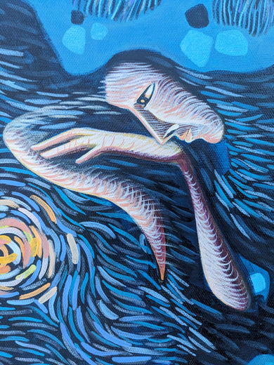 Holding up to Memories by Diana Elena Chelaru |   Closeup View of Artwork 