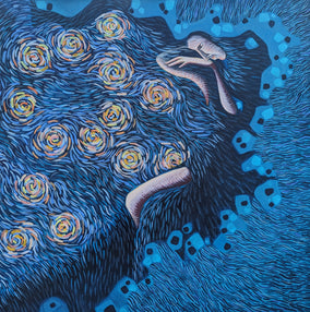 Original art for sale at UGallery.com | Holding up to Memories by Diana Elena Chelaru | $950 | acrylic painting | 24' h x 24' w