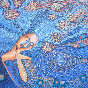 acrylic painting by Diana Elena Chelaru titled Within the Flow