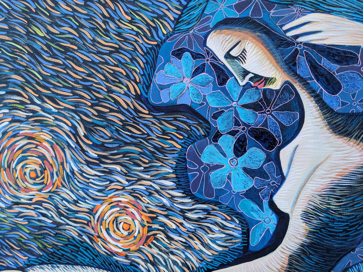 In the Light of the Stars by Diana Elena Chelaru |  Closeup View of Artwork 