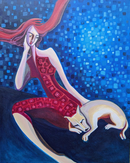 Lady with Dog by Diana Elena Chelaru |  Artwork Main Image 