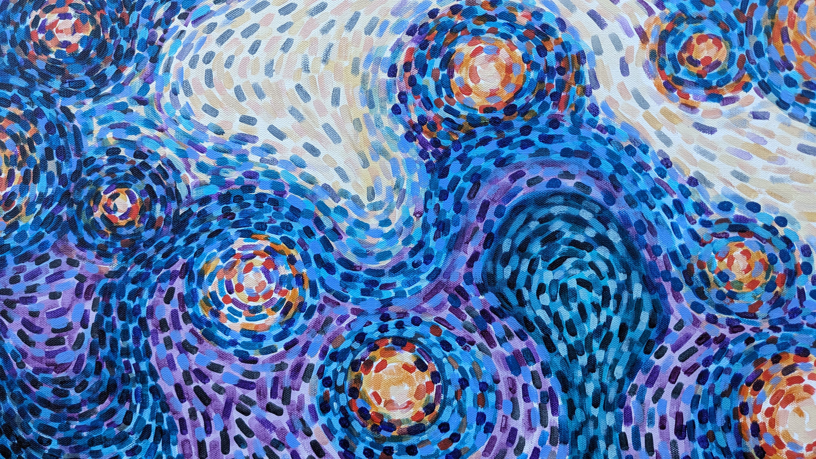 Sparks of Light by Diana Elena Chelaru |  Closeup View of Artwork 