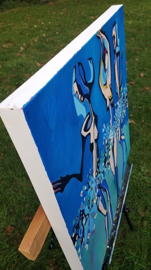 Rhythmic Dance by Diana Elena Chelaru |  Side View of Artwork 