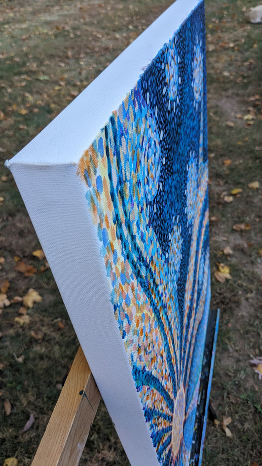 Sparks in the Sky by Diana Elena Chelaru |  Side View of Artwork 