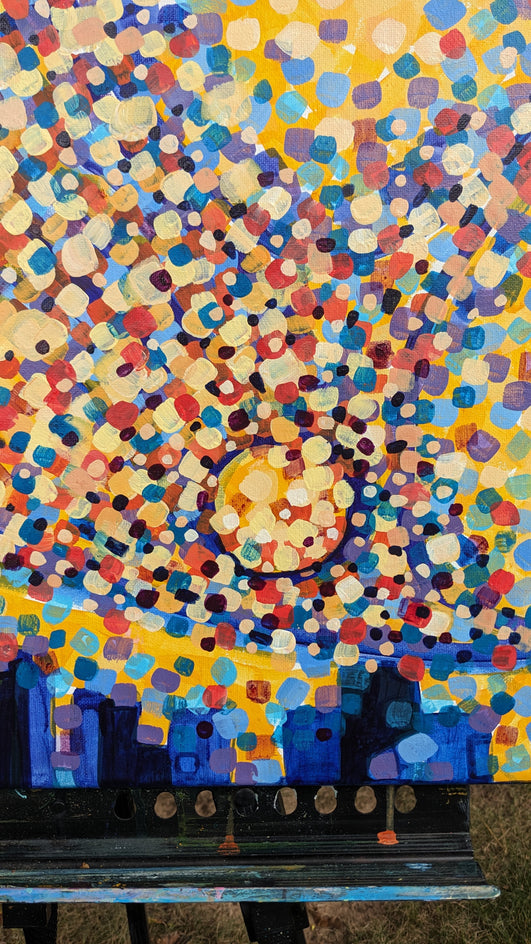 Star over the City by Diana Elena Chelaru |  Closeup View of Artwork 