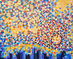 Original art for sale at UGallery.com | Star over the City by Diana Elena Chelaru | $500 | acrylic painting | 16' h x 20' w