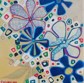 acrylic painting by Diana Elena Chelaru titled Summer Colors