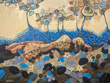 acrylic painting by Diana Elena Chelaru titled The Afterglow