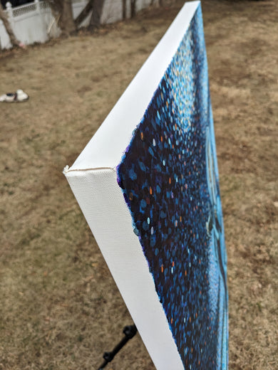 Under the Blue Sky by Diana Elena Chelaru |  Side View of Artwork 