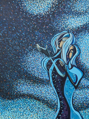 Original art for sale at UGallery.com | Under the Blue Sky by Diana Elena Chelaru | $1,900 | acrylic painting | 40' h x 30' w