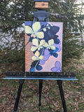 Original art for sale at UGallery.com | White Orchid by Diana Elena Chelaru | $400 | acrylic painting | 12' h x 9' w | thumbnail 3