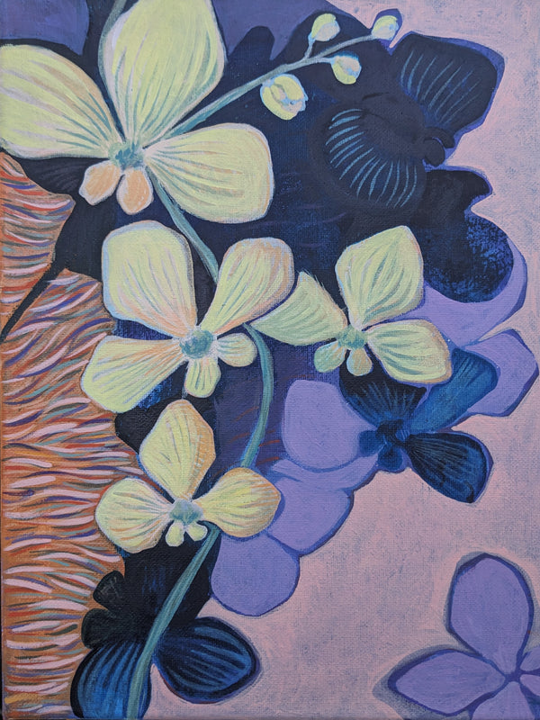 White Orchid by Diana Elena Chelaru - acrylic painting | UGallery
