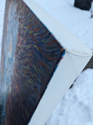 Echoes of Fire by Diana Elena Chelaru |  Side View of Artwork 