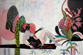 Original art for sale at UGallery.com | Diana’s Green House by Diana Rosa | $2,650 | acrylic painting | 36' h x 46' w