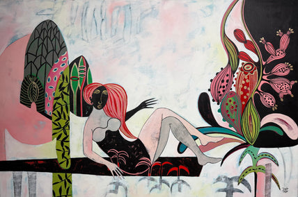 acrylic painting by Diana Rosa titled Diana’s Green House