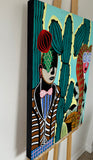 Original art for sale at UGallery.com | Walking in the Jungle #1 by Diana Rosa | $2,225 | acrylic painting | 30' h x 24' w | thumbnail 2
