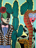 Original art for sale at UGallery.com | Walking in the Jungle #1 by Diana Rosa | $2,225 | acrylic painting | 30' h x 24' w | thumbnail 1