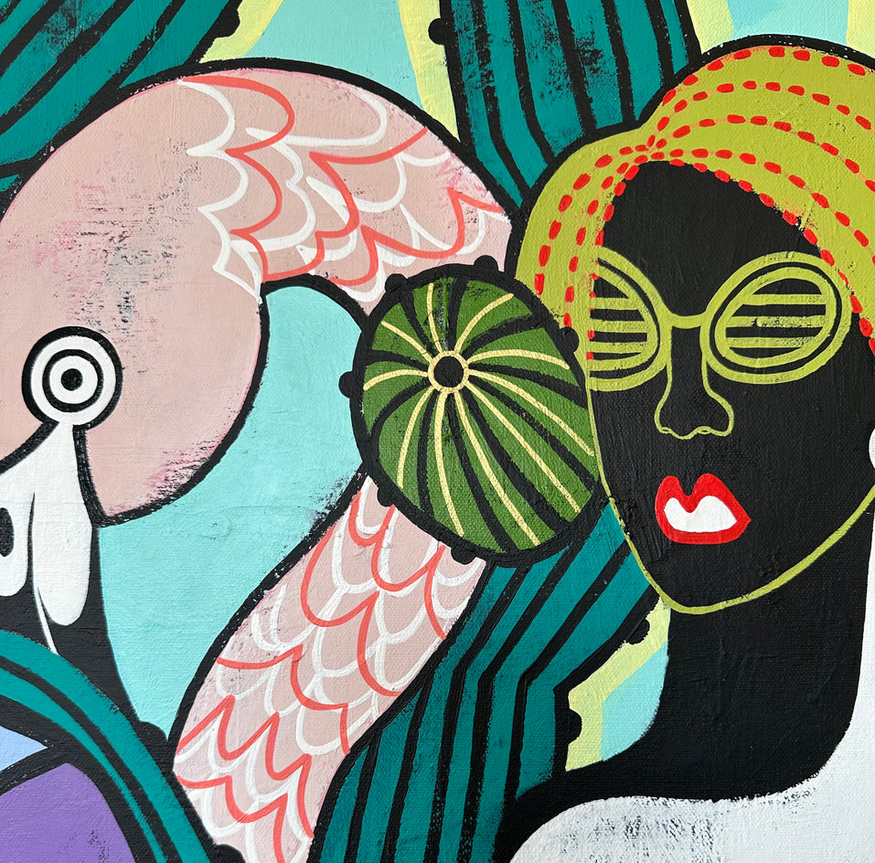 Walking in the Jungle #2 by Diana Rosa |  Closeup View of Artwork 