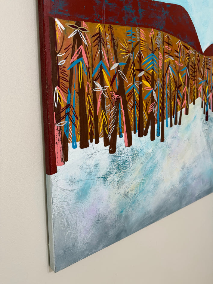 Winter by Diana Rosa |  Side View of Artwork 