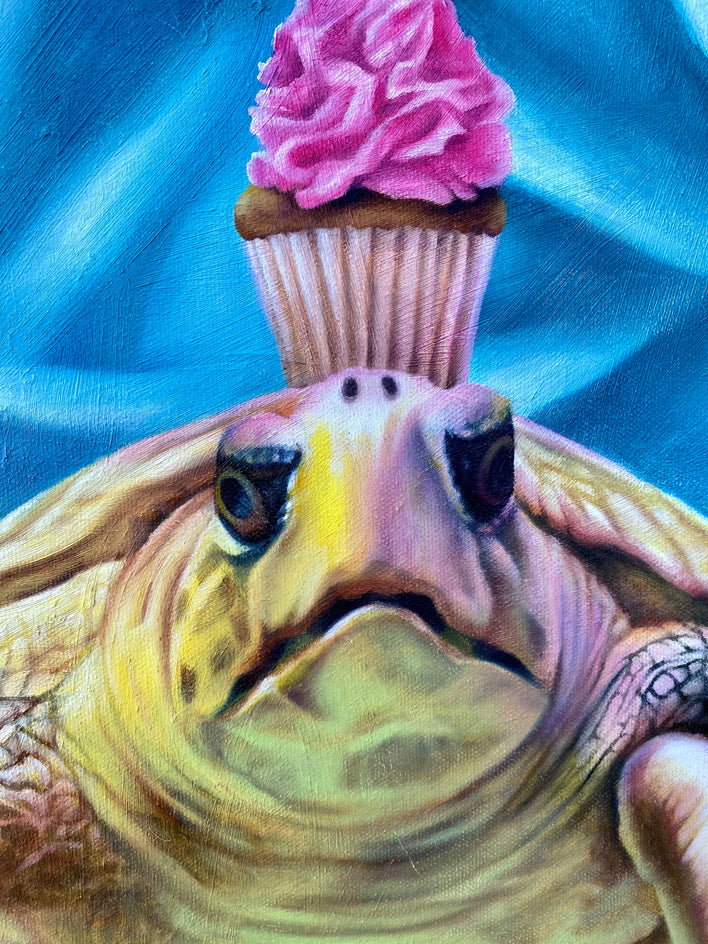 Mrs. Goodshoe Takes a Holiday by Diane Flick |  Closeup View of Artwork 