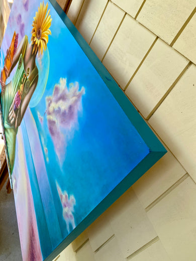 The Narrowing Down of Molly Hinglebottom by Diane Flick |  Side View of Artwork 