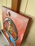 Original art for sale at UGallery.com | The Think Piece by Diane Flick | $750 | oil painting | 20' h x 16' w | thumbnail 2