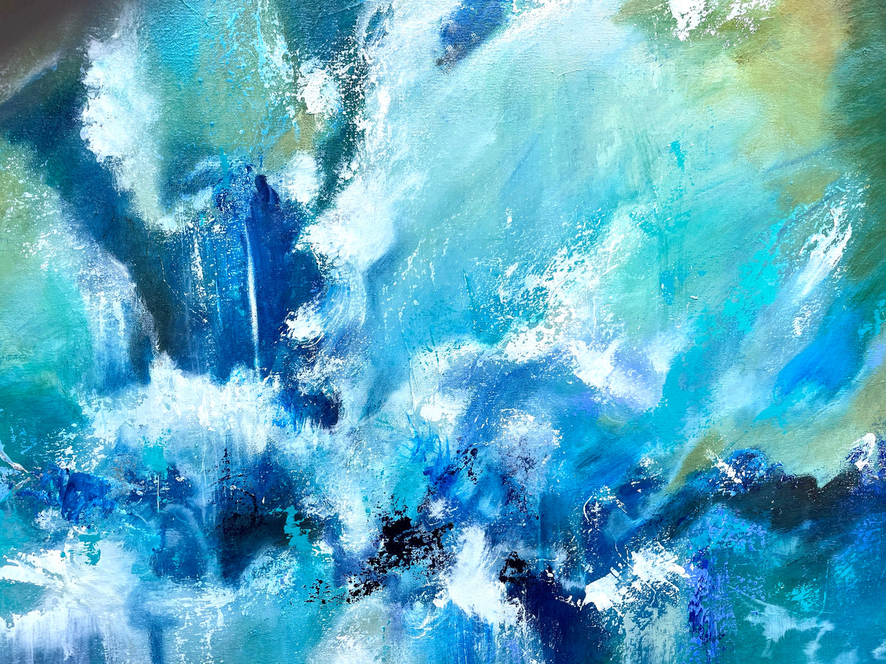 Blue Heaven by DL Watson |  Closeup View of Artwork 
