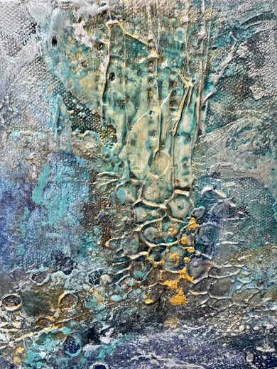 Sea Foam 11 by DL Watson |   Closeup View of Artwork 