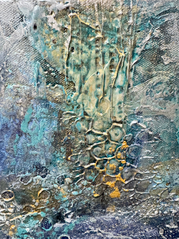 Sea Foam 11 by DL Watson |  Closeup View of Artwork 