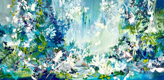 Original art for sale at UGallery.com | Secret Garden by DL Watson | $6,950 | acrylic painting | 36' h x 72' w | thumbnail 1