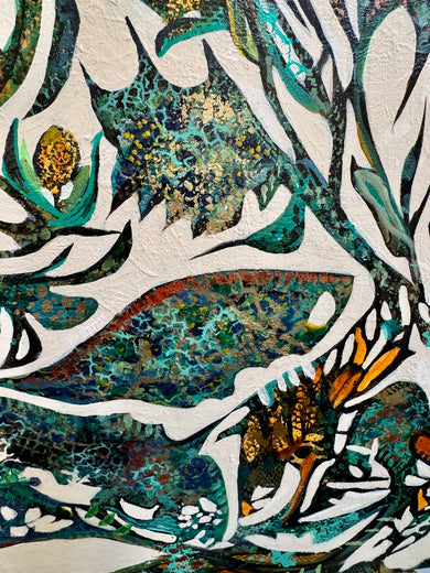 Untamed Garden by DL Watson |   Closeup View of Artwork 