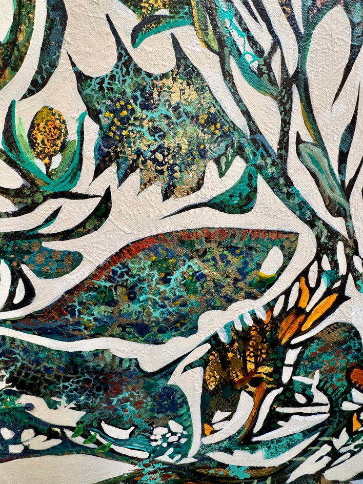 Untamed Garden by DL Watson |  Closeup View of Artwork 