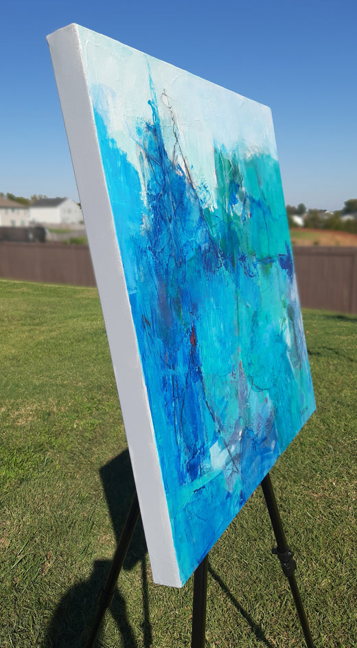 Blue Shift by Dorothy Gaziano |  Side View of Artwork 