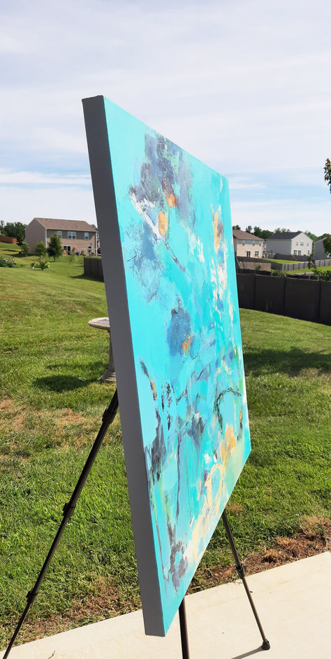The Tide of Existence by Dorothy Gaziano |  Side View of Artwork 