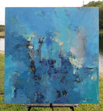 Original art for sale at UGallery.com | Energized by Dorothy Gaziano | $2,250 | acrylic painting | 36' h x 36' w | thumbnail 3