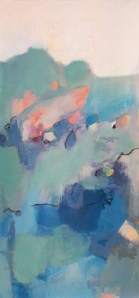 Original art for sale at UGallery.com | Lighthearted I by Dorothy Gaziano | $775 | acrylic painting | 30' h x 15' w