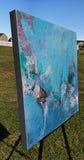 Original art for sale at UGallery.com | Open Waters by Dorothy Gaziano | $1,200 | acrylic painting | 24' h x 24' w | thumbnail 2
