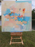 Original art for sale at UGallery.com | Take a Breath by Dorothy Gaziano | $2,900 | acrylic painting | 48' h x 48' w | thumbnail 3