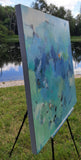 Original art for sale at UGallery.com | Tidal Memories by Dorothy Gaziano | $2,250 | acrylic painting | 36' h x 36' w | thumbnail 2