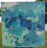 Original art for sale at UGallery.com | Tidal Memories by Dorothy Gaziano | $2,250 | acrylic painting | 36' h x 36' w | thumbnail 3