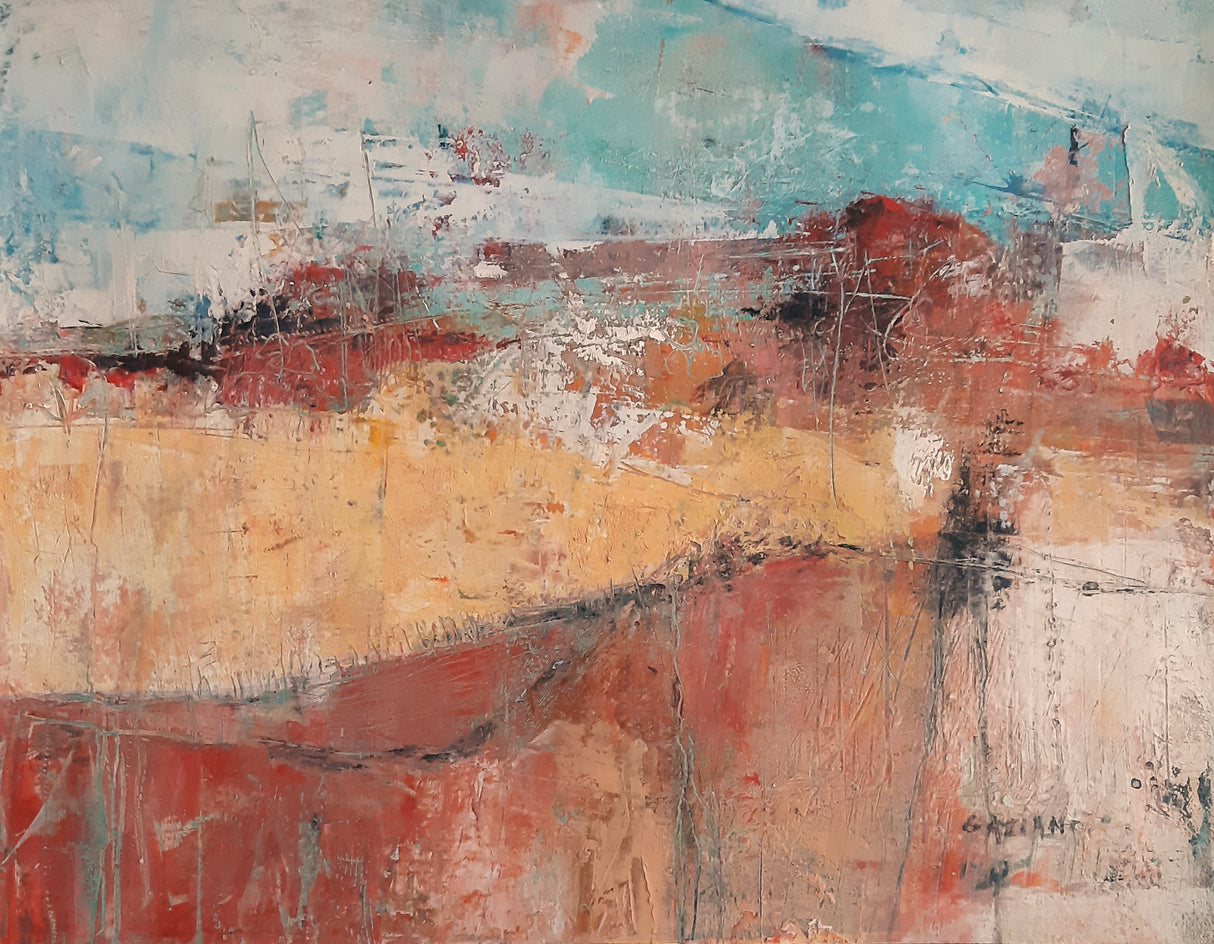 Open Fields by Dorothy Gaziano |  Side View of Artwork 