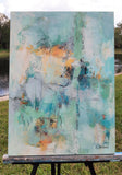 Original art for sale at UGallery.com | Quiet Turbulence by Dorothy Gaziano | $900 | oil painting | 24' h x 18' w | thumbnail 3