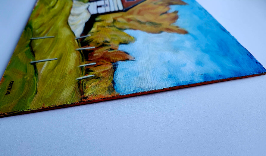 Blue Ridge Mountains Fall Colors by Doug Cosbie |  Side View of Artwork 