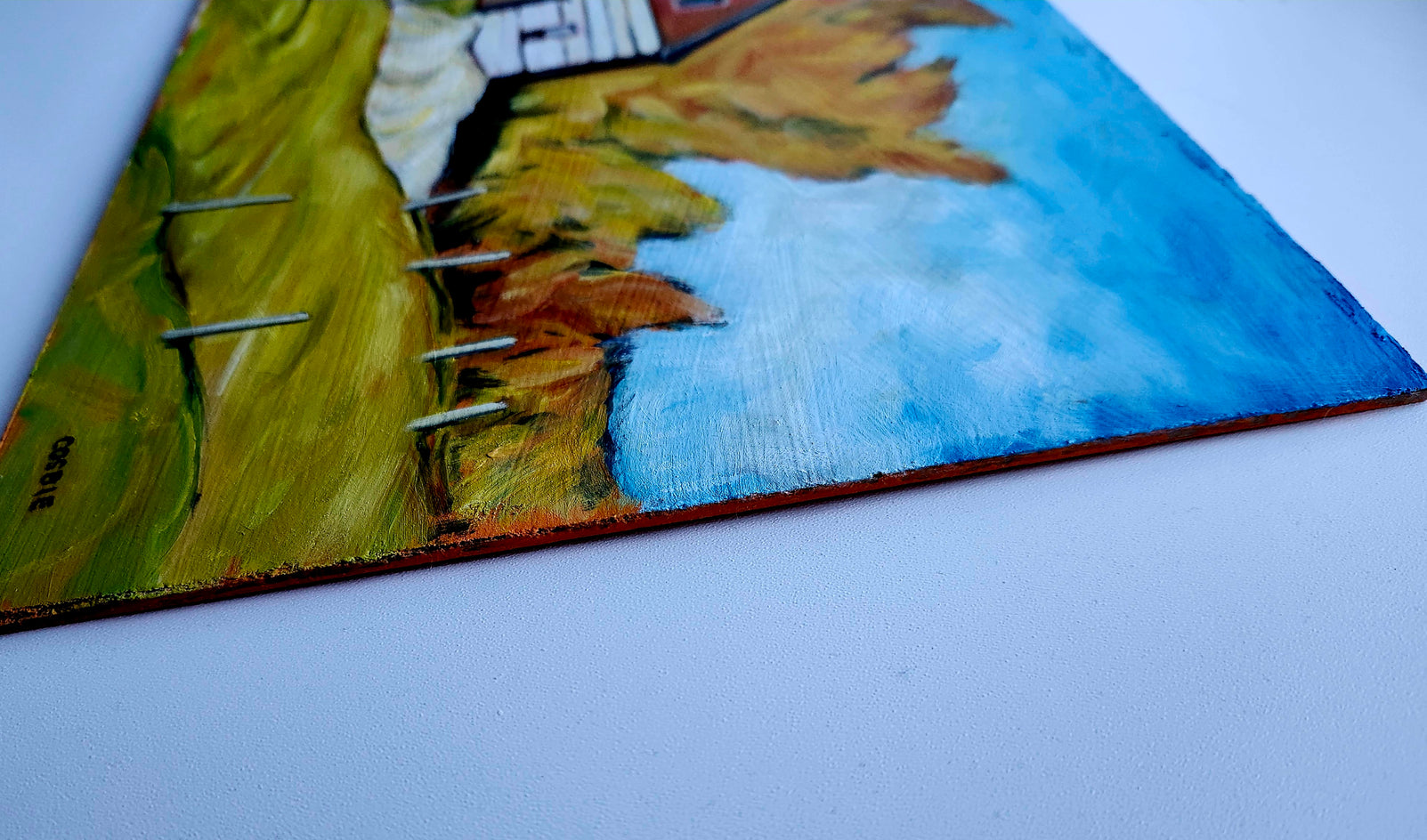 Blue Ridge Mountains Fall Colors by Doug Cosbie |  Side View of Artwork 