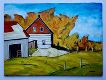 Original art for sale at UGallery.com | Blue Ridge Mountains Fall Colors by Doug Cosbie | $375 | oil painting | 9' h x 13' w | thumbnail 3