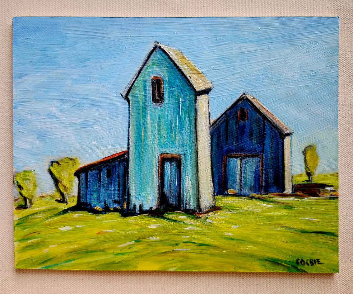 Blue Shed and Barn, Radiant Virginia by Doug Cosbie |  Context View of Artwork 
