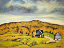 Original art for sale at UGallery.com | Early Fall, York County, Pennsylvania by Doug Cosbie | $375 | oil painting | 9' h x 12' w | thumbnail 1