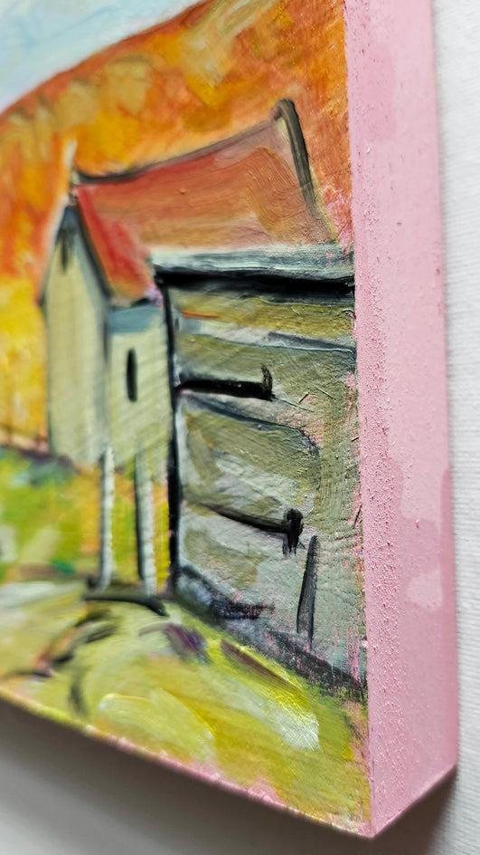 Laundry Day, West Virginia Autumn by Doug Cosbie |  Side View of Artwork 